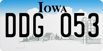 IA license plate DDG053
