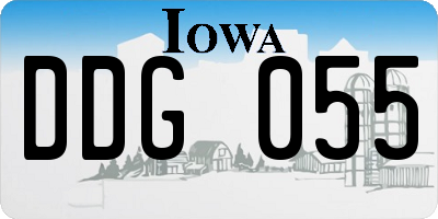 IA license plate DDG055