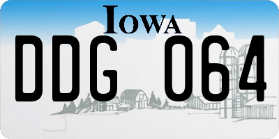 IA license plate DDG064