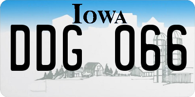 IA license plate DDG066