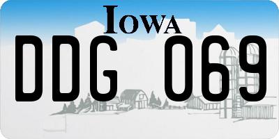 IA license plate DDG069