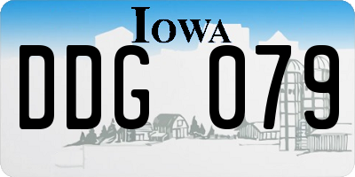 IA license plate DDG079
