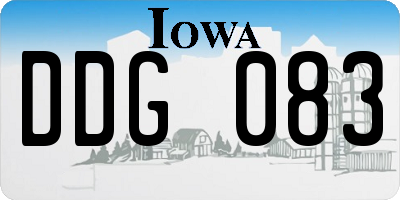 IA license plate DDG083