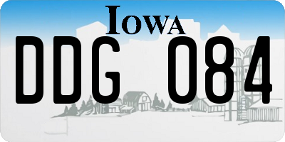 IA license plate DDG084