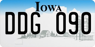 IA license plate DDG090