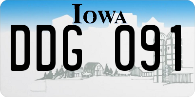 IA license plate DDG091