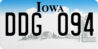 IA license plate DDG094