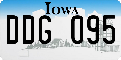 IA license plate DDG095