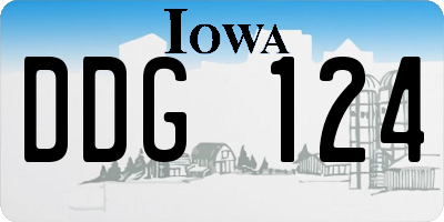 IA license plate DDG124