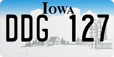 IA license plate DDG127