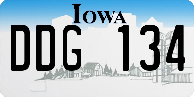 IA license plate DDG134