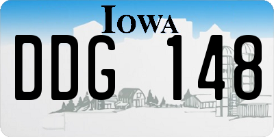 IA license plate DDG148