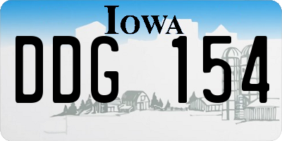 IA license plate DDG154
