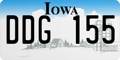 IA license plate DDG155
