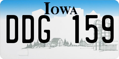 IA license plate DDG159
