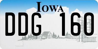 IA license plate DDG160