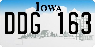 IA license plate DDG163