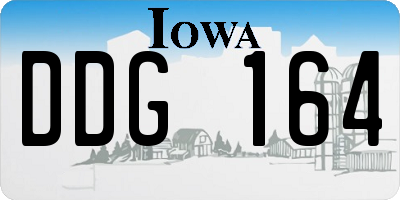 IA license plate DDG164
