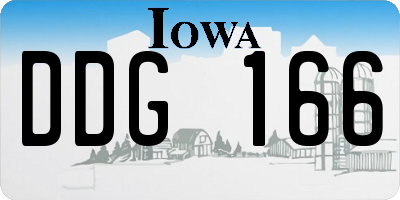 IA license plate DDG166