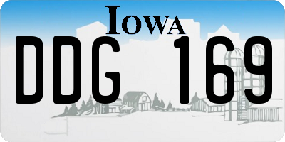 IA license plate DDG169