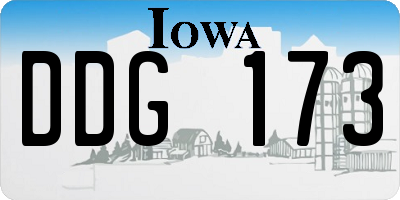 IA license plate DDG173