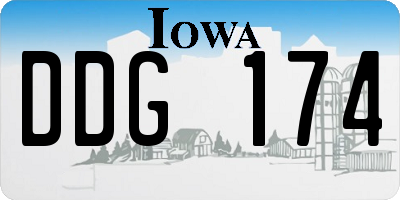 IA license plate DDG174