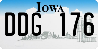 IA license plate DDG176