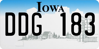 IA license plate DDG183