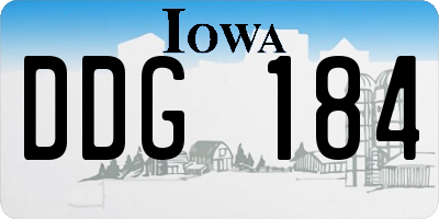 IA license plate DDG184