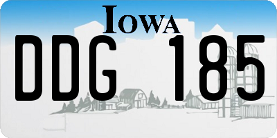 IA license plate DDG185