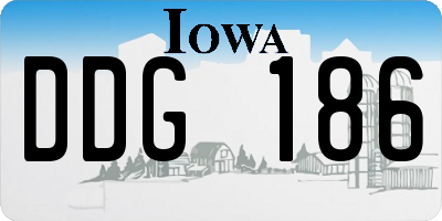 IA license plate DDG186