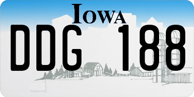 IA license plate DDG188