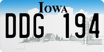 IA license plate DDG194