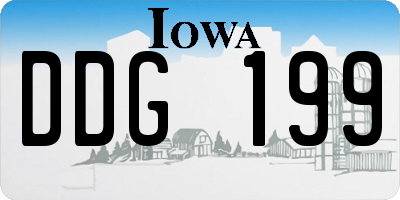 IA license plate DDG199
