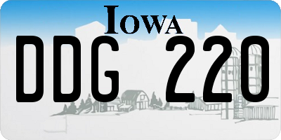 IA license plate DDG220