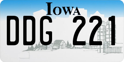 IA license plate DDG221
