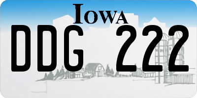 IA license plate DDG222