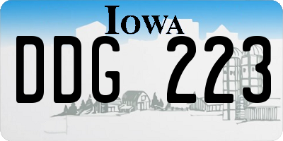 IA license plate DDG223