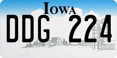 IA license plate DDG224