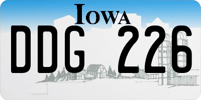 IA license plate DDG226