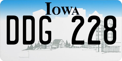 IA license plate DDG228