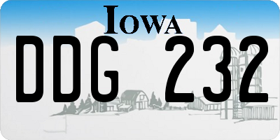 IA license plate DDG232
