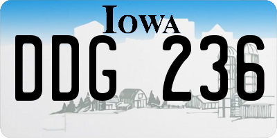 IA license plate DDG236