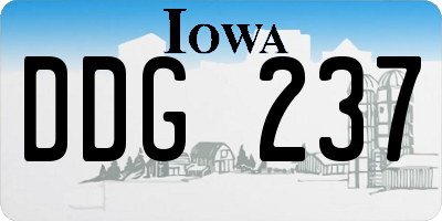 IA license plate DDG237