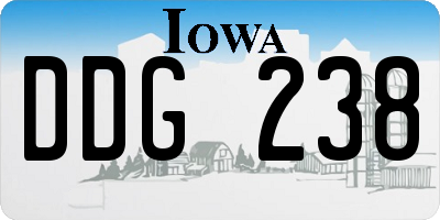 IA license plate DDG238