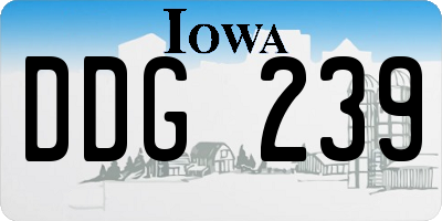 IA license plate DDG239