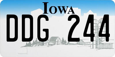 IA license plate DDG244