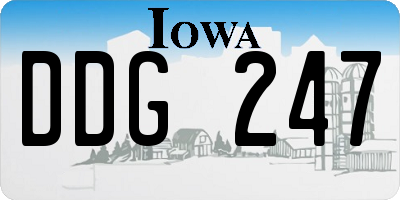 IA license plate DDG247