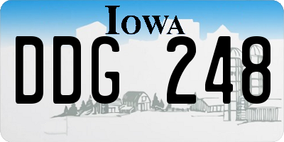 IA license plate DDG248