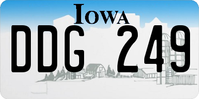 IA license plate DDG249